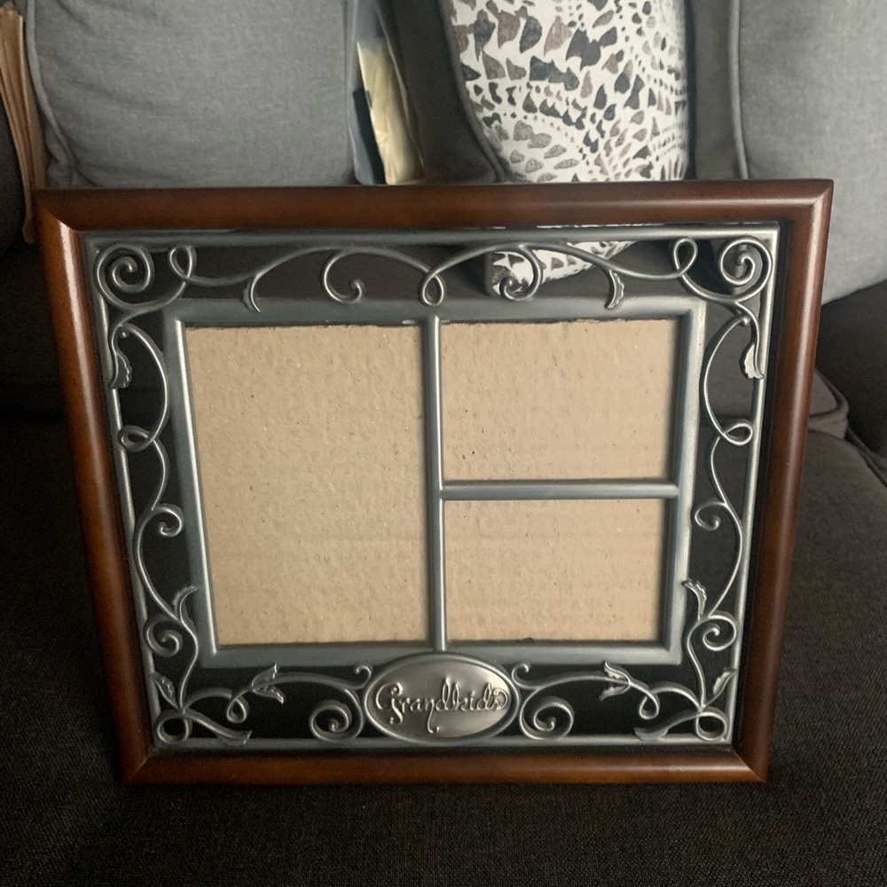 Malden Brown Sides Silver Floral Design Grandkids 8” X 9” Picture Frame